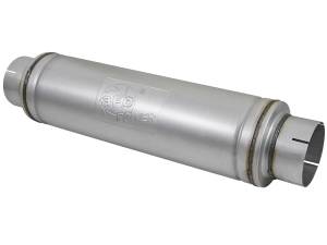 aFe Power Performance Parts & Installation | 1350 Offroad - aFe ATLAS Aluminized Steel Muffler 5-in ID Center/Center x 7-in Dia. x 24-in L - Round Body - 49M00023 - Image 1