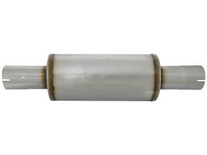 aFe Power Performance Parts & Installation | 1350 Offroad - aFe ATLAS Aluminized Steel Muffler 3-1/2-in ID Center/Center x 7-in Dia. X 16-in L - Round Body - 49M00025 - Image 5