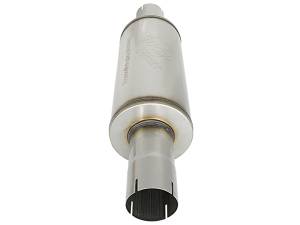 aFe Power Performance Parts & Installation | 1350 Offroad - aFe ATLAS Aluminized Steel Muffler 3-1/2-in ID Center/Center x 7-in Dia. X 16-in L - Round Body - 49M00025 - Image 3
