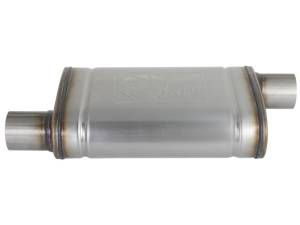 aFe Power Performance Parts & Installation | 1350 Offroad - aFe MACH Force-Xp 409 Stainless Steel Muffler 2-1/2-in ID Offset/Offset x 9-in W x 4-in H x 14-in L - Oval Body - 49M00028 - Image 3