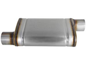 aFe Power Performance Parts & Installation | 1350 Offroad - aFe MACH Force-Xp 409 Stainless Steel Muffler 3-in ID Offset/Offset x 4-in H x 9-in W x 14-in L - Oval Body - 49M00030 - Image 2