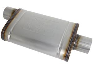 aFe Power Performance Parts & Installation | 1350 Offroad - aFe MACH Force-Xp 409 Stainless Steel Muffler 3-in ID Center/Offset x 4-in H x 9-in W x 14-in L - Oval Body - 49M00031 - Image 1