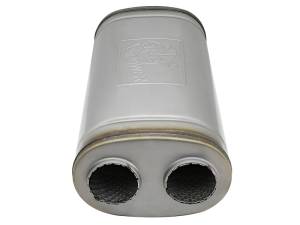 aFe Power Performance Parts & Installation | 1350 Offroad - aFe MACH Force-Xp 409 Stainless Steel Muffler 2-1/2-in ID Offset/Dual x 18-in L x 8-in W x 5-in H - Oval Body - 49M00033 - Image 2