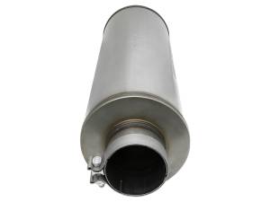 aFe Power Performance Parts & Installation | 1350 Offroad - aFe SATURN 4S 409 Stainless Steel Muffler 4-in ID Center/Center x 8-in Dia. x 30-in OAL - Round Body - 49M00038 - Image 2