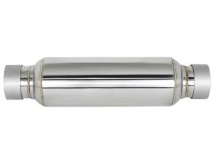 aFe Power Performance Parts & Installation | 1350 Offroad - aFe MACH Force-Xp 304 Stainless Steel Resonator 2-1/2-in Inlet/Outlet x 4-in Dia. x 12-in Body x 15-in Overall Length - 49M10003 - Image 2
