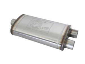 aFe Power Performance Parts & Installation | 1350 Offroad - aFe MACH Force-Xp 304 Stainless Steel Muffler 3-in Inlet (Center) / 3-in Outlet (Dual) x 22-in L - 49M30015 - Image 1