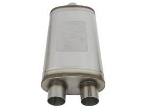 aFe Power Performance Parts & Installation | 1350 Offroad - aFe MACH Force-Xp 304 Stainless Steel Muffler 3-in Inlet (Center) / 3-in Outlet (Dual) x 22-in L - 49M30015 - Image 2