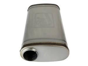 aFe Power Performance Parts & Installation | 1350 Offroad - aFe MACH Force-Xp 304 Stainless Steel Muffler 2-1/2-in ID Center/Offset x 9-in W x 4-in H x 18-in L - Oval Body - 49M30019 - Image 2