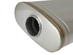aFe Power Performance Parts & Installation | 1350 Offroad - aFe MACH Force-Xp 304 Stainless Steel Muffler 2-1/2-in ID Center/Offset x 9-in W x 4-in H x 18-in L - Oval Body - 49M30019 - Image 3