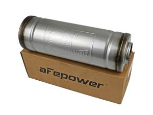 aFe Power Performance Parts & Installation | 1350 Offroad - aFe MACH Force-Xp 304 Stainless Steel Muffler 2-1/2-in ID Center/Center x 9-in Dia. x 14-in L - Round Body - 49M30045 - Image 1