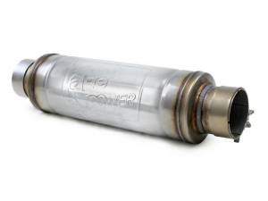 aFe Power Performance Parts & Installation | 1350 Offroad - aFe MACH Force-Xp 304 Stainless Steel Muffler 3-in ID Center/Center x 5-in Dia. x 19-in Overall Length - Round Body - 49M30059 - Image 1