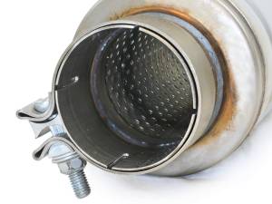 aFe Power Performance Parts & Installation | 1350 Offroad - aFe MACH Force-Xp 304 Stainless Steel Muffler 3-in ID Center/Center x 5-in Dia. x 19-in Overall Length - Round Body - 49M30059 - Image 3