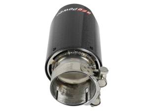 aFe Power Performance Parts & Installation | 1350 Offroad - aFe MACH Force-Xp 304 Stainless Steel Clamp-on Exhaust Tip Carbon Fiber 2-1/2-in Inlet x 3-1/2-in Outlet X 7-in L - 49T25354-C07 - Image 4