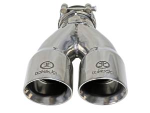 aFe Power Performance Parts & Installation | 1350 Offroad - aFe Takeda 304 Stainless Steel Clamp-on Exhaust Tip Polished 2-1/2-in Inlet x 3-in Dual Outlet x 9-1/2-in L - 49T25364-P10 - Image 3