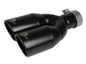aFe Power Performance Parts & Installation | 1350 Offroad - aFe MACH Force-Xp 409 Stainless Steel Clamp-on Exhaust Tip Black 2-1/2-in Inlet x 3-1/2-in Outlet X 12-in L - 49T25374-B12 - Image 1