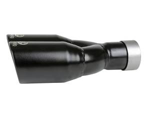 aFe Power Performance Parts & Installation | 1350 Offroad - aFe Takeda 304 Stainless Steel Clamp-on Exhaust Tip Black 2-1/2-in Inlet x 3-1/2-in Outlet X 12-in L - 49T25374-B121 - Image 2