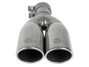 aFe Power Performance Parts & Installation | 1350 Offroad - aFe MACH Force-Xp 304 Stainless Steel Clamp-on Exhaust Tip Polished 2-1/2-in Inlet x 3-1/2-in Outlet X 12-in L - 49T25374-P12 - Image 2