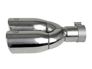 aFe Power Performance Parts & Installation | 1350 Offroad - aFe MACH Force-Xp 304 Stainless Steel Clamp-on Exhaust Tip Polished 2-1/2-in Inlet x 3-1/2-in Outlet X 12-in L - 49T25374-P12 - Image 4