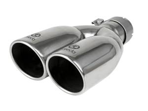 aFe Power Performance Parts & Installation | 1350 Offroad - aFe Takeda 304 Stainless Steel Clamp-on Exhaust Tip Polished 2-1/2-in Inlet x 3-1/2-in Outlet X 12-in L - 49T25374-P121 - Image 1