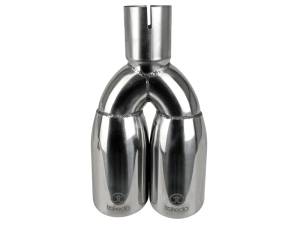 aFe Power Performance Parts & Installation | 1350 Offroad - aFe Takeda 304 Stainless Steel Clamp-on Exhaust Tip Polished 2-1/2-in Inlet x 3-1/2-in Outlet X 12-in L - 49T25374-P121 - Image 2