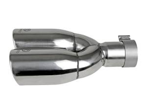 aFe Power Performance Parts & Installation | 1350 Offroad - aFe Takeda 304 Stainless Steel Clamp-on Exhaust Tip Polished 2-1/2-in Inlet x 3-1/2-in Outlet X 12-in L - 49T25374-P121 - Image 3