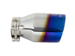 aFe Power Performance Parts & Installation | 1350 Offroad - aFe Takeda 304 Stainless Steel Clamp-on Exhaust Tip Blue Flame 2-1/2-in Inlet x 4-in Outlet x 7-in L - 49T25404-L07 - Image 4