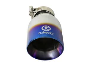 aFe Power Performance Parts & Installation | 1350 Offroad - aFe Takeda 304 Stainless Steel Clamp-on Exhaust Tip Blue Flame 2-1/2-in Inlet x 4-in Outlet x 7-in L - 49T25404-L07 - Image 5