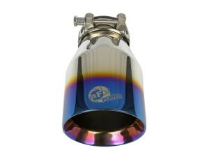 aFe Power Performance Parts & Installation | 1350 Offroad - aFe MACH Force-Xp 304 Stainless Steel Clamp-on Exhaust Tip Blue Flame 2-1/2-in Inlet x 4-in Outlet x 7-in L - 49T25404-L071 - Image 2