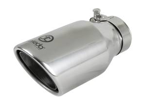 aFe Power Performance Parts & Installation | 1350 Offroad - aFe Takeda 304 Stainless Steel Clamp-on Exhaust Tip Polished 2-1/2-in Inlet x 4-in Outlet x 8-in L - 49T25404-P08 - Image 1
