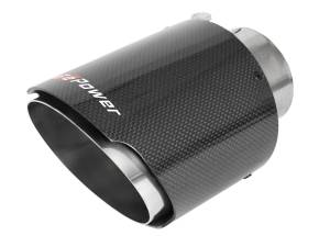 aFe Power Performance Parts & Installation | 1350 Offroad - aFe MACH Force-Xp 304 Stainless Steel Clamp-on Exhaust Tip Carbon Fiber 2-1/2-in Inlet x 4-1/2-in Outlet x 7-in L - 49T25454-C07 - Image 1