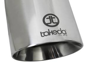 aFe Power Performance Parts & Installation | 1350 Offroad - aFe Takeda 304 Stainless Steel Clamp-on Exhaust Tip Polished 2-1/2-in Inlet x 4-1/2-in Outlet x 9-in L - 49T25454-P09 - Image 2