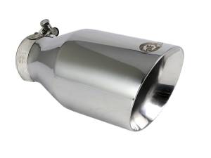 aFe Power Performance Parts & Installation | 1350 Offroad - aFe MACH Force-Xp 304 Stainless Steel Clamp-on Exhaust Tip Polished 2-1/2-in Inlet x 4-1/2-in Outlet x 9-in L - 49T25454-P091 - Image 1
