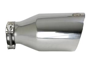 aFe Power Performance Parts & Installation | 1350 Offroad - aFe MACH Force-Xp 304 Stainless Steel Clamp-on Exhaust Tip Polished 2-1/2-in Inlet x 4-1/2-in Outlet x 9-in L - 49T25454-P091 - Image 2