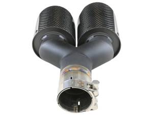 aFe Power Performance Parts & Installation | 1350 Offroad - aFe Takeda 304 Stainless Steel Clamp-on Exhaust Tip Carbon Fiber 2-1/2-in Inlet x 4-in Outlet x 12-in L - 49T25480-C121 - Image 3