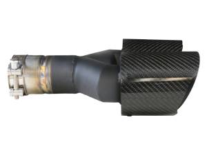 aFe Power Performance Parts & Installation | 1350 Offroad - aFe Takeda 304 Stainless Steel Clamp-on Exhaust Tip Carbon Fiber 2-1/2-in Inlet x 4-in Outlet x 12-in L - 49T25480-C121 - Image 2