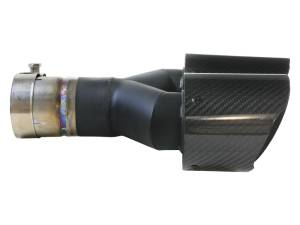 aFe Power Performance Parts & Installation | 1350 Offroad - aFe Takeda 304 Stainless Steel Clamp-on Exhaust Tip Carbon Fiber 2-1/2-in Inlet x 4-in Outlet x 12-in L - 49T25480-C122 - Image 2
