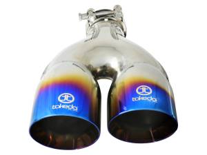 aFe Power Performance Parts & Installation | 1350 Offroad - aFe Takeda 304 Stainless Steel Clamp-on Exhaust Tip Blue Flame 2-1/2-in Inlet x 4-in Outlet x 12-in L - 49T25484-L121 - Image 3