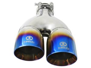 aFe Power Performance Parts & Installation | 1350 Offroad - aFe Takeda 304 Stainless Steel Clamp-on Exhaust Tip Blue Flame 2-1/2-in Inlet x 4-in Outlet x 12-in L - 49T25484-L122 - Image 2