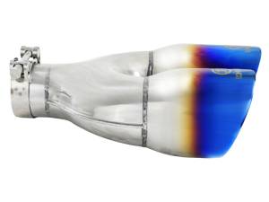 aFe Power Performance Parts & Installation | 1350 Offroad - aFe Takeda 304 Stainless Steel Clamp-on Exhaust Tip Blue Flame 2-1/2-in Inlet x 4-in Outlet x 12-in L - 49T25484-L122 - Image 3
