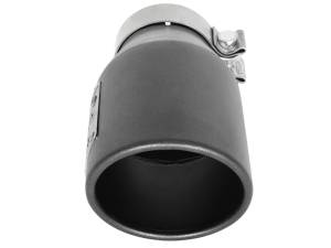 aFe Power Performance Parts & Installation | 1350 Offroad - aFe MACH Force-Xp 409 Stainless Steel Clamp-on Exhaust Tip High-Temp Metallic Black 3-in Inlet x 4-1/2-in Outlet x 9-in L - 49T30452-B091 - Image 2