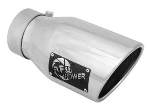 aFe Power Performance Parts & Installation | 1350 Offroad - aFe MACH Force-Xp 304 Stainless Steel Clamp-on Exhaust Tip Polished 3-in Inlet x 4-1/2-in Outlet x 9-in L - 49T30451-P09 - Image 1