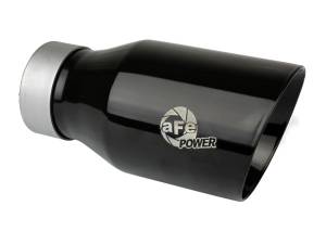 aFe Power Performance Parts & Installation | 1350 Offroad - aFe MACH Force-Xp 304 Stainless Steel Clamp-on Exhaust Tip Black 3-in Inlet x 4-1/2-in Outlet x 9-in L - 49T30454-B093 - Image 1