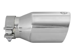 aFe Power Performance Parts & Installation | 1350 Offroad - aFe MACH Force-Xp 304 Stainless Steel Clamp-on Exhaust Tip Polished 3-in Inlet x 4-1/2-in Outlet x 9-in L - 49T30454-P092 - Image 2