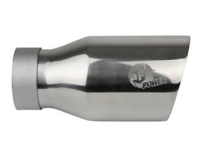 aFe Power Performance Parts & Installation | 1350 Offroad - aFe MACH Force-Xp 304 Stainless Steel Clamp-on Exhaust Tip Polished 3-in Inlet x 4-1/2-in Outlet x 9-in L - 49T30454-P093 - Image 2