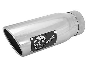 aFe Power Performance Parts & Installation | 1350 Offroad - aFe MACH Force-Xp 304 Stainless Steel Clamp-on Exhaust Tip Polished Left Side Exit 3-1/2-in Inlet x 4-1/2-in Outlet x 12-in L - 49T35452-P12 - Image 1