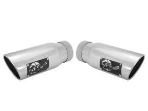 aFe Power Performance Parts & Installation | 1350 Offroad - aFe MACH Force-Xp 304 Stainless Steel Clamp-on Exhaust Tip Polished 3-1/2-in Inlet x 4-1/2-in Outlet x 12-in L - 49T35456-P12 - Image 1
