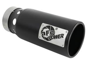 aFe Power Performance Parts & Installation | 1350 Offroad - aFe SATURN 4S 409 Stainless Steel Clamp-on Exhaust Tip Black Right Side Exit 4-in Inlet x 5-in Outlet x 12-in L - 49T40501-B122 - Image 1