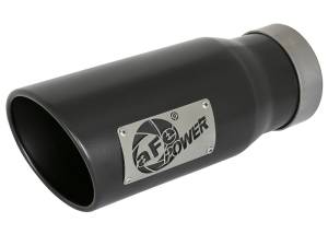 aFe Power Performance Parts & Installation | 1350 Offroad - aFe MACH Force-Xp 409 Stainless Steel Clamp-on Exhaust Tip Black 4-in Inlet x 5-in Outlet x 12-in L - 49T40502-B12 - Image 1