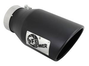 aFe Power Performance Parts & Installation | 1350 Offroad - aFe MACH Force-Xp 409 Stainless Steel Clamp-on Exhaust Tip Black 4-in Inlet x 6-in Outlet x 12-in L - 49T40601-B12 - Image 1