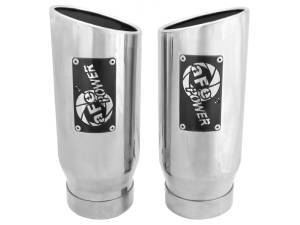 aFe Power Performance Parts & Installation | 1350 Offroad - aFe MACH Force-Xp 409 Stainless Steel Clamp-on Exhaust Tip Polished Pair 4-in Inlet x 5-in Outlet x 12-in L - 49T40506-P12 - Image 5